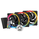 Arctic BioniX P120 A-RGB 120mm PWM 3-Pack Fan with Cable Splitter - with Controller (ACFAN00156A)
