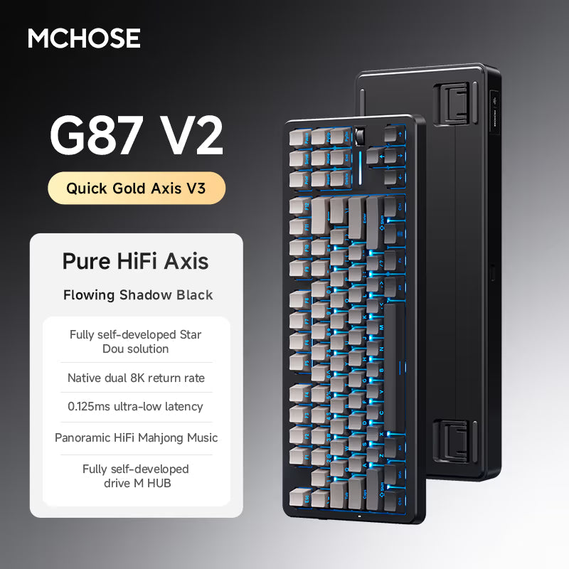 MCHOSE G87 V2 RGB Tri-Mode Hot-Swappable Mechanical Keyboard