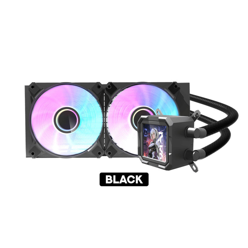 DarkFlash Wave DV240S ARGB AIO 240mm Liquid CPU Cooler (Black)