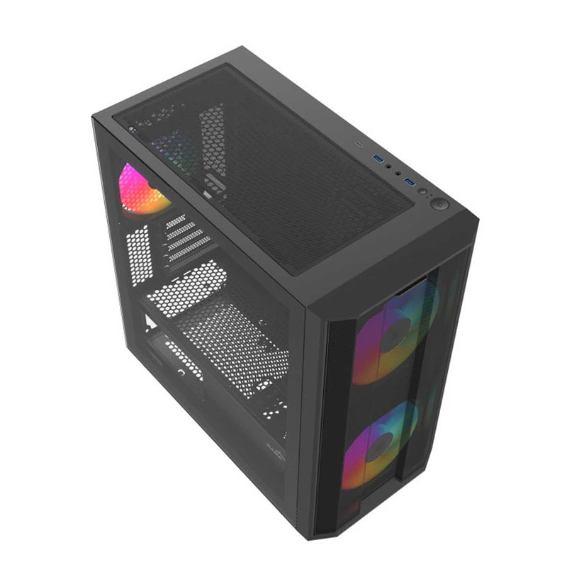 Sama S30 Mid-Tower with High Airflow Front Panel PC Case (Black) (S30-BKMP3AX1-GL)
