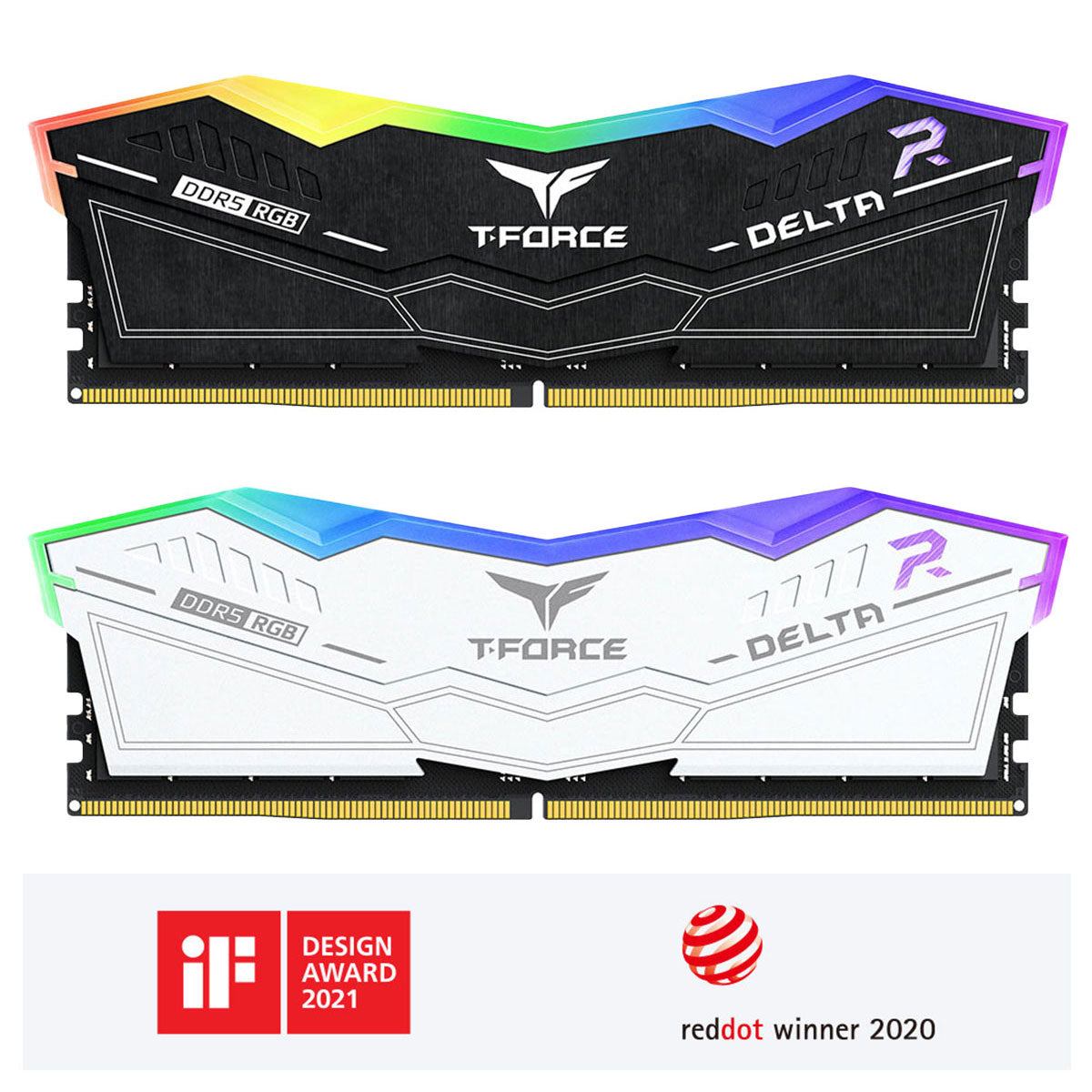 TeamGroup T-Force Delta RGB DDR5 32GB (1x32GB) 6000MHz CL38-46-46-76 1.35V Gaming Desktop Memory