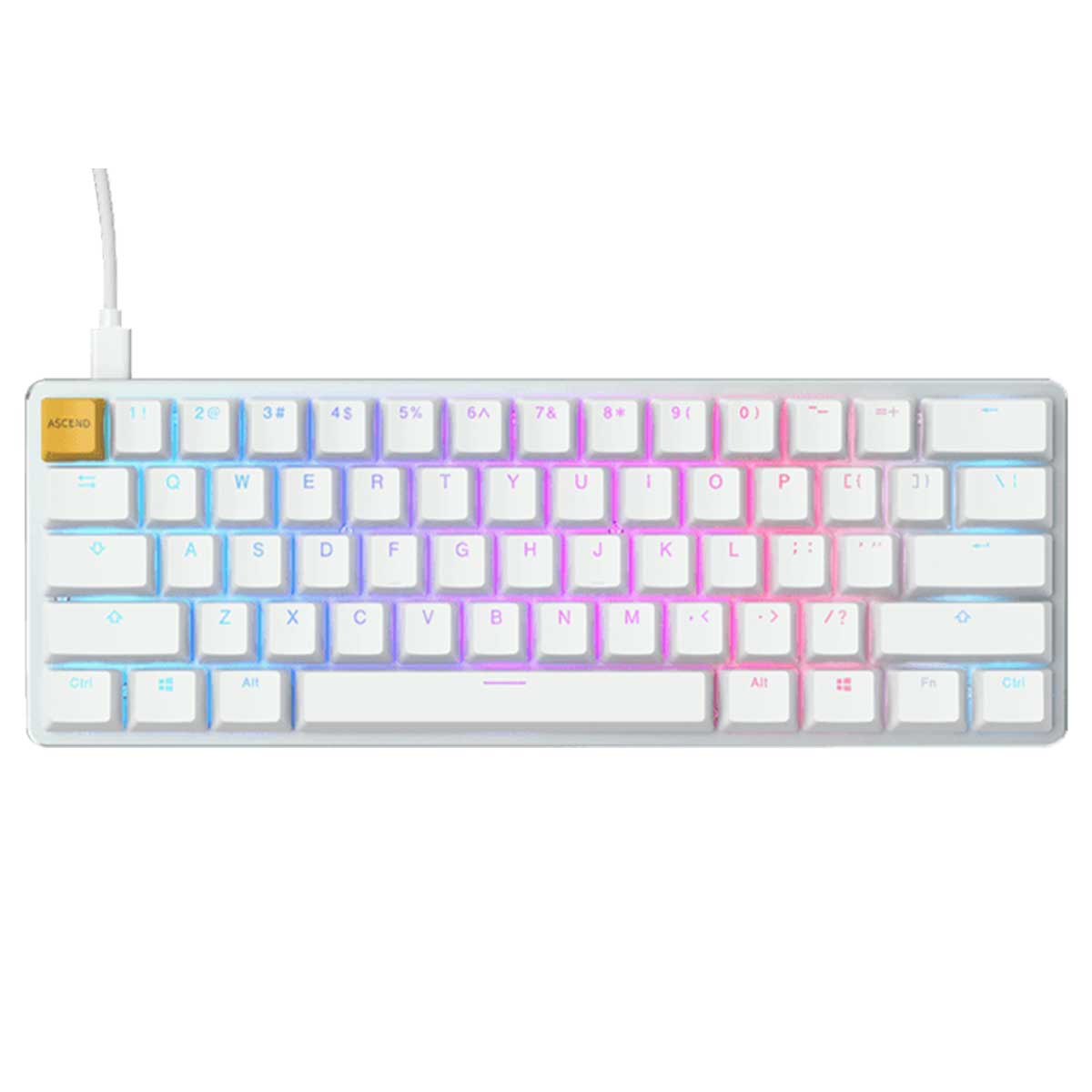Glorious PC Gaming Race Modular Mechanical Keyboard GMMK Compact (Brown Switches) (White)