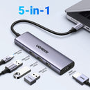 UGreen USB-C 5-In-1 Multifunction Adapter - 15cm (CM511/15596)