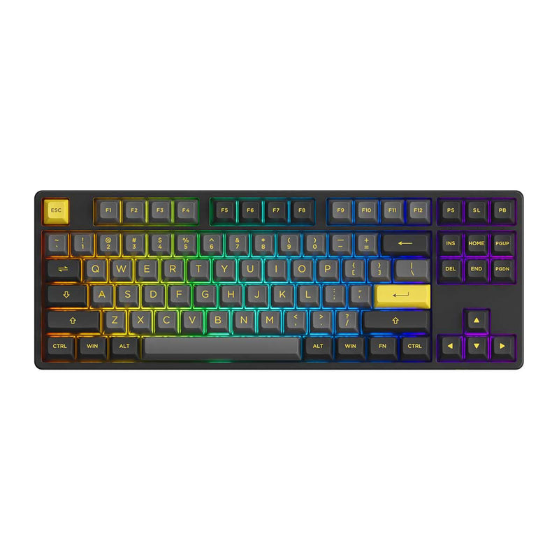 Akko Black & Gold 5087B Plus RGB Hot-Swappable Mechanical Keyboard (Akko CS Silver)