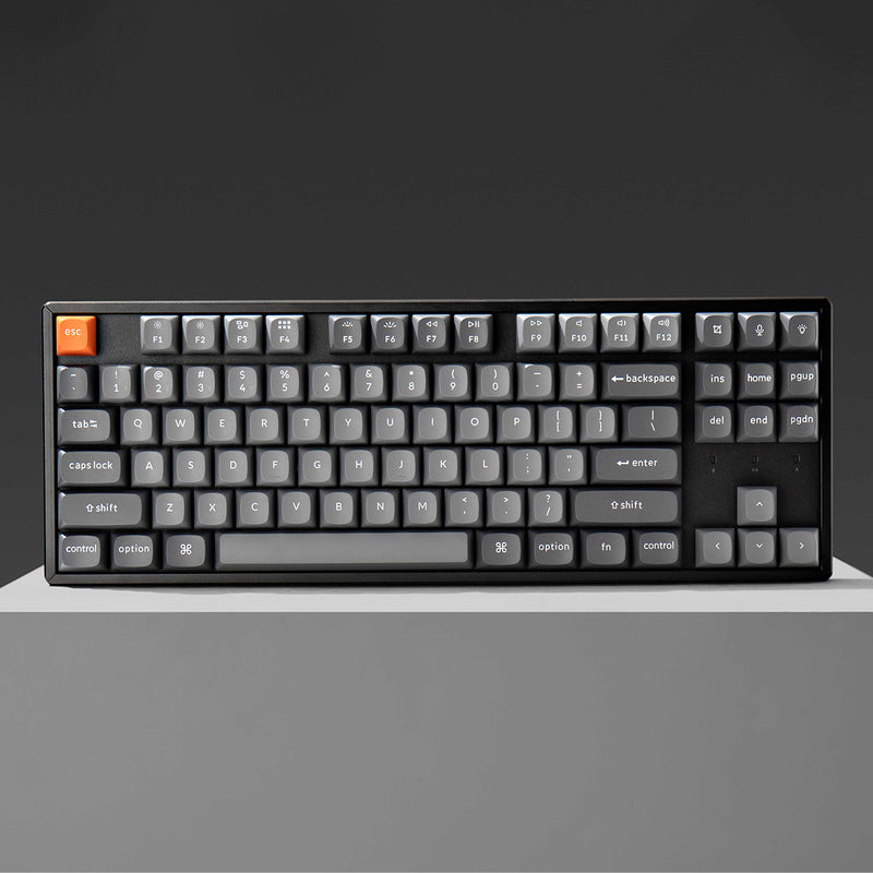 Keychron K8 Max QMK Fully Assembled Hot-Swappable RGB Backlight Aluminum Frame Wireless Mechanical Keyboard - Black (Super Red Switch) (K8M-J1)