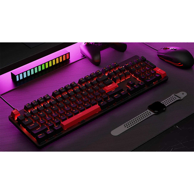 Keychron Lemokey X2 QMK Red Backlight Full Size Wired Mechanical Gaming Keyboard With M55 Mouse Combo (Brown Switch, Red Switch) (X2-C3, X2-C1)