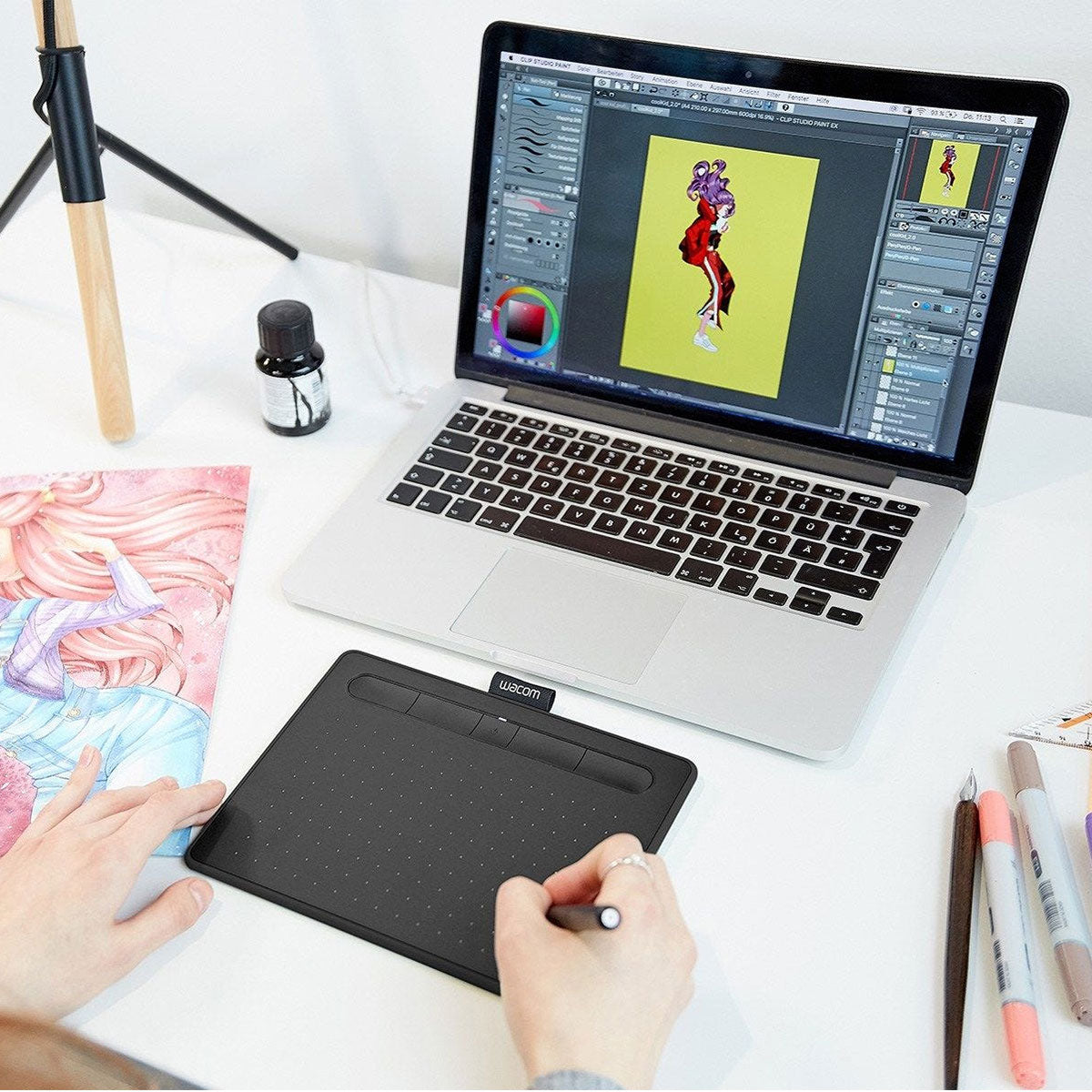Wacom Intuos Small Bluetooth Pen Tablet CTL-4100WL/K0-CA (Black)
