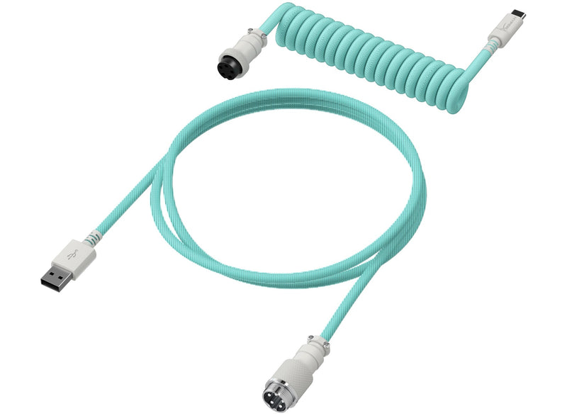 HyperX USB-C Coiled Cable (Light Green/White) (6J681AA)