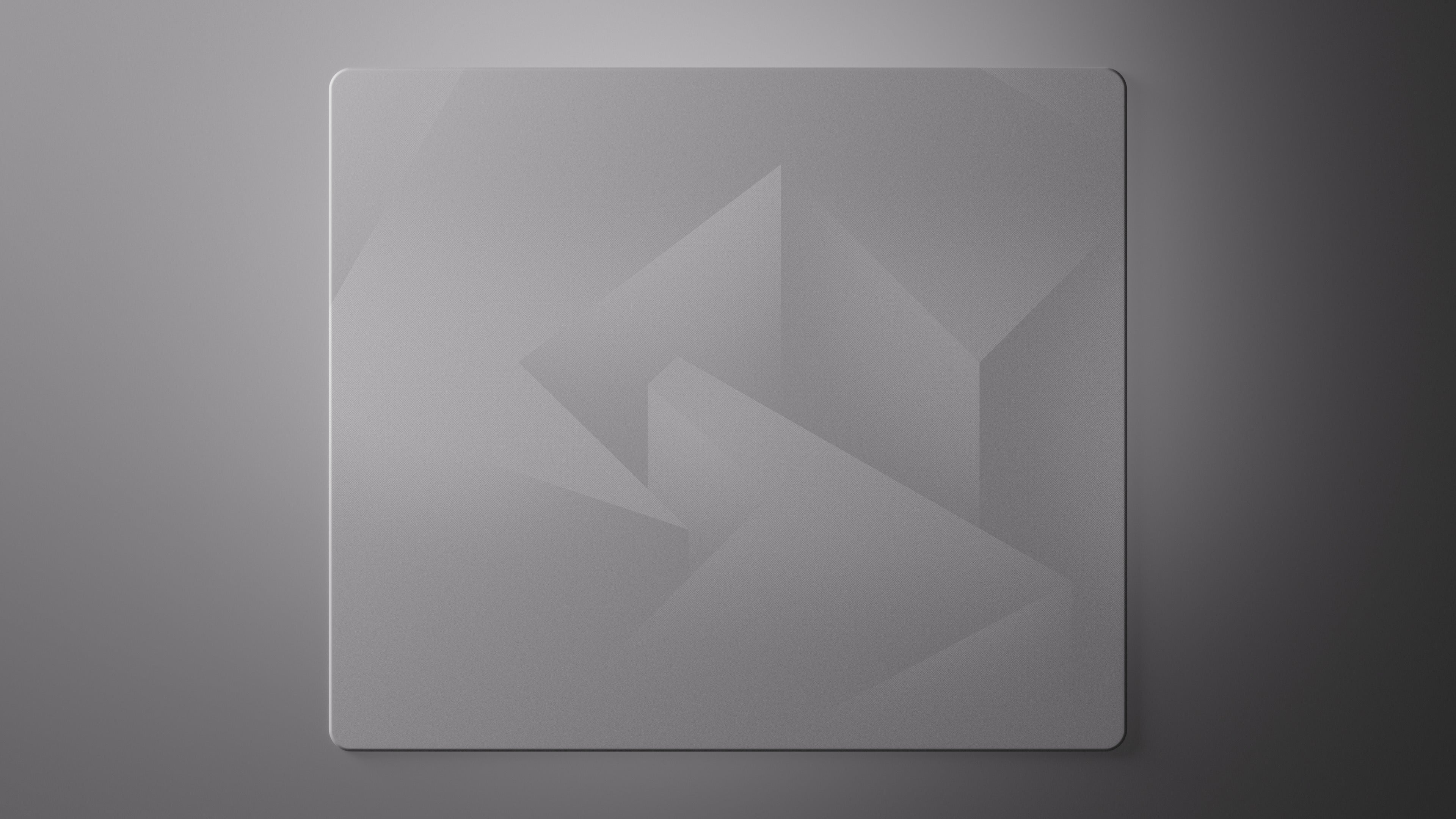GLSSWRKS Polarity Series Glass Mousepad (Large, XLarge) (White)