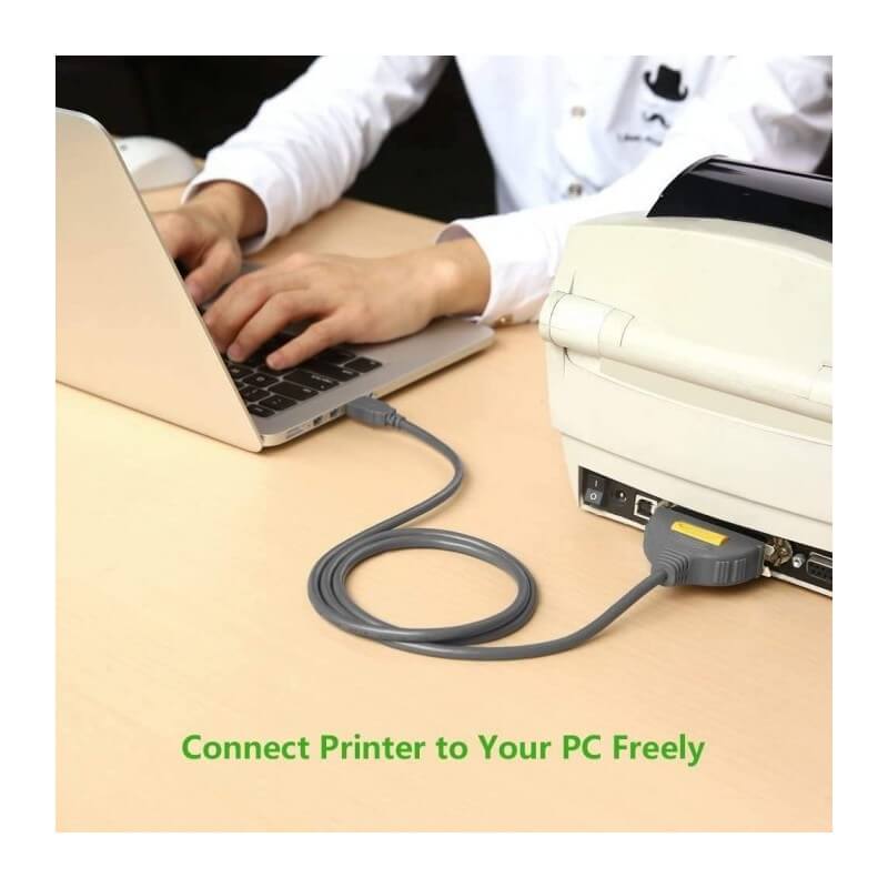 UGreen USB 2.0 A TO CN36/IEEE 1284 Female Parallel Printer Cable - 2m (Black) (CR124/20225)