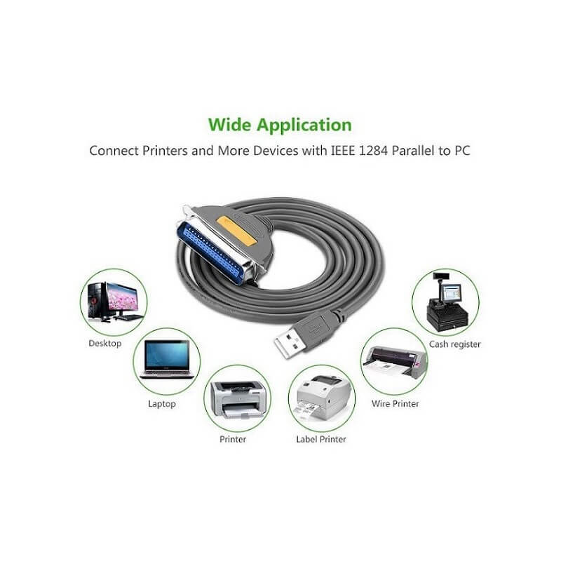 UGreen USB 2.0 A TO CN36/IEEE 1284 Female Parallel Printer Cable - 2m ...