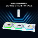 Lian Li Uni Fan SL Wireless LCD 120 ARGB with L-Wireless Controller - Triple Pack (Black, White)