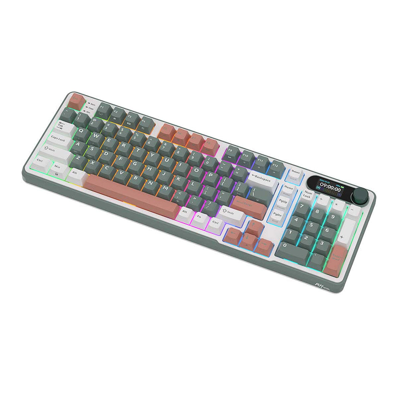 Key Rk 98 Royal Kludge RK-S98 Tri-Mode RGB 98 Keys Hot Swappable Mechanical ...