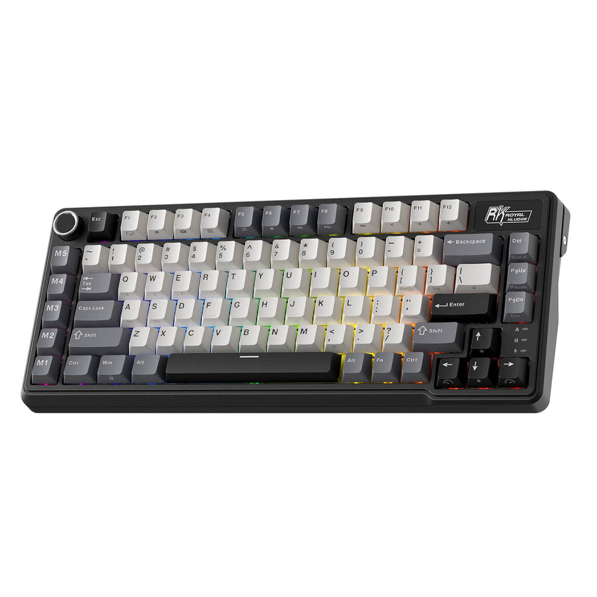 Royal Kludge RK L75 Tri-Mode RGB 85 Keys Hot-Swappable Mechanical Keyboard - Knight Black 