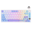 Royal Kludge RK-M75 Tri-Mode RGB 81 Keys Hot-Swappable Mechanical Keyboard Taro Milk (K Silver Switch, Blue Switch, Brown Switch)