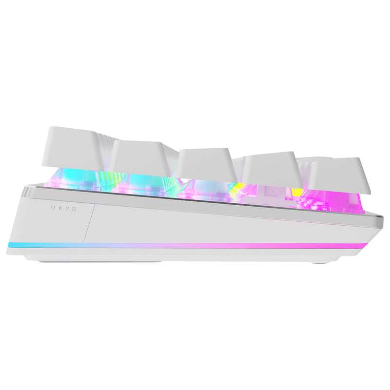 Corsair K70 Pro Mini Wireless 60% Mechanical Cherry MX Speed Switch Gaming Keyboard With RGB Backlighting (White) - DataBlitz