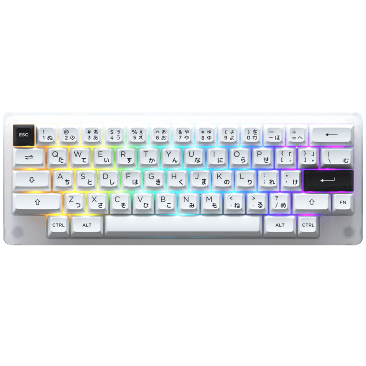 AKKO ACR59 COMBO RGB (SMD LED & UNDERGLOW) HOT-SWAPPABLE ACRYLIC MECHANICAL KEYBOARD BLACK ON WHITE (JELLY WHITE SWITCHES) - DataBlitz
