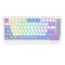 Redragon K673WBP RGB Ucal Max 81-Key 75% Gasket-Mounted Hot-Swappable Wireless Mechanical Keyboard with Knob (Mint Mambo Switch) (Moonrise Violet)