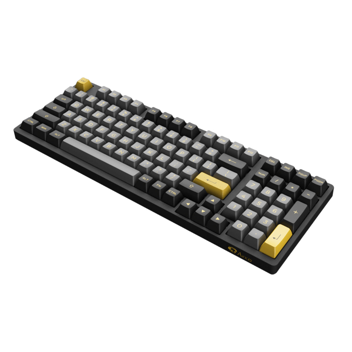 AKKO BLACK & GOLD 3098B MECHANICAL KEYBOARD (AKKO SWITCH JELLY BLUE) - DataBlitz