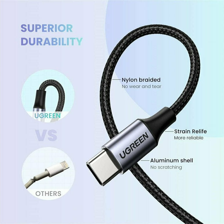 UGreen Type C Male To 3.5mm Audio Cable - 1M (Deep Gray) (AV143/30633)