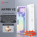 Ajazz AK980 V2 RGB Tri-Mode Mechanical Keyboard with TFT DisplayScreen