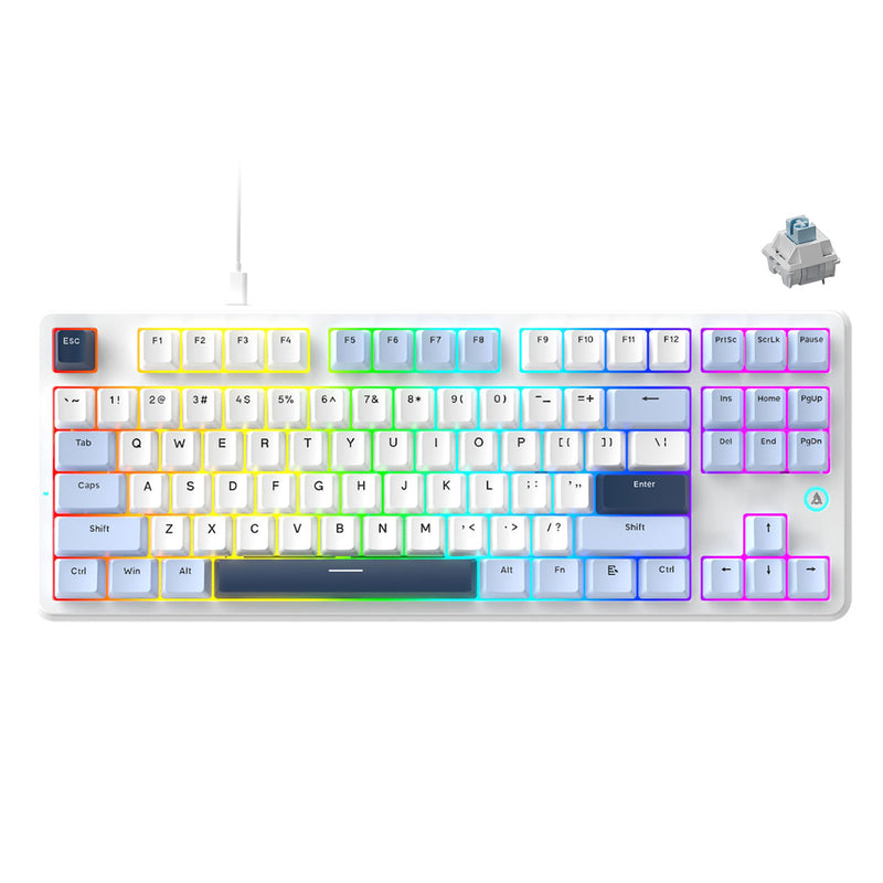 Ajazz AK870 V2 RGB Wired 87-Keys TKL Gasket-mounted Hot Swappable Mechanical Keyboard