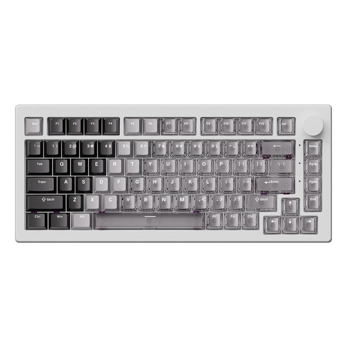 Akko 5075 V3 Wired ARGB Hot-Swappable Magnetic Keyboard (Gradient Hybrid White Transparent)