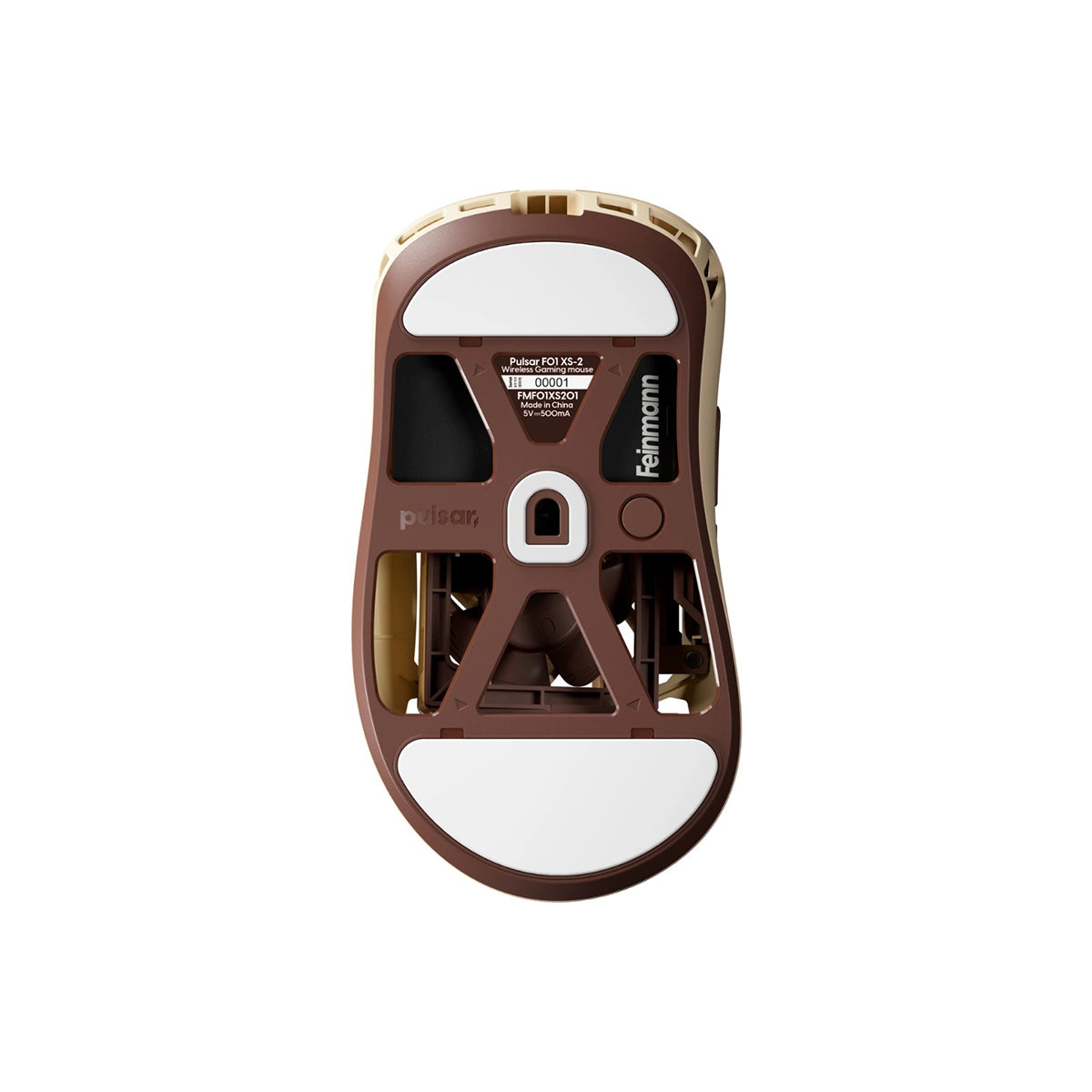 Pulsar Feinmann F01 Noctua Edition 8K Polling Rate eSports Gaming Mouse with Built-in Cooling Fan (Beige) (FMF01XS201)