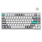 Keychron Lemokey P1 QMK/VIA Fully Assembled with Knob (Pro Version) RGB Backlight Hot-Swappable 75% Custom Gaming Keyboard - Space Silver (Super Banana Switch) (P1P-X4)