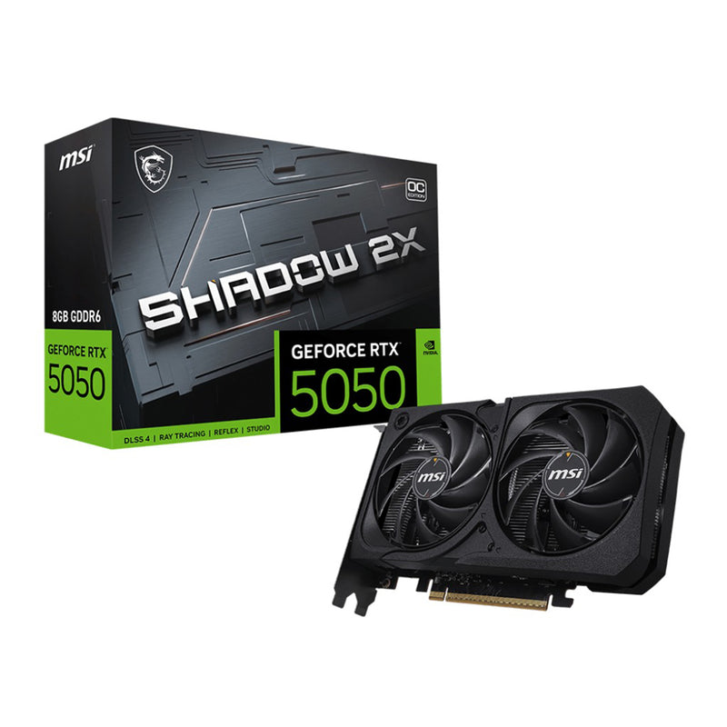 MSI GeForce RTX 5050 8GB GDDR6 Shadow 2X OC Graphics Card