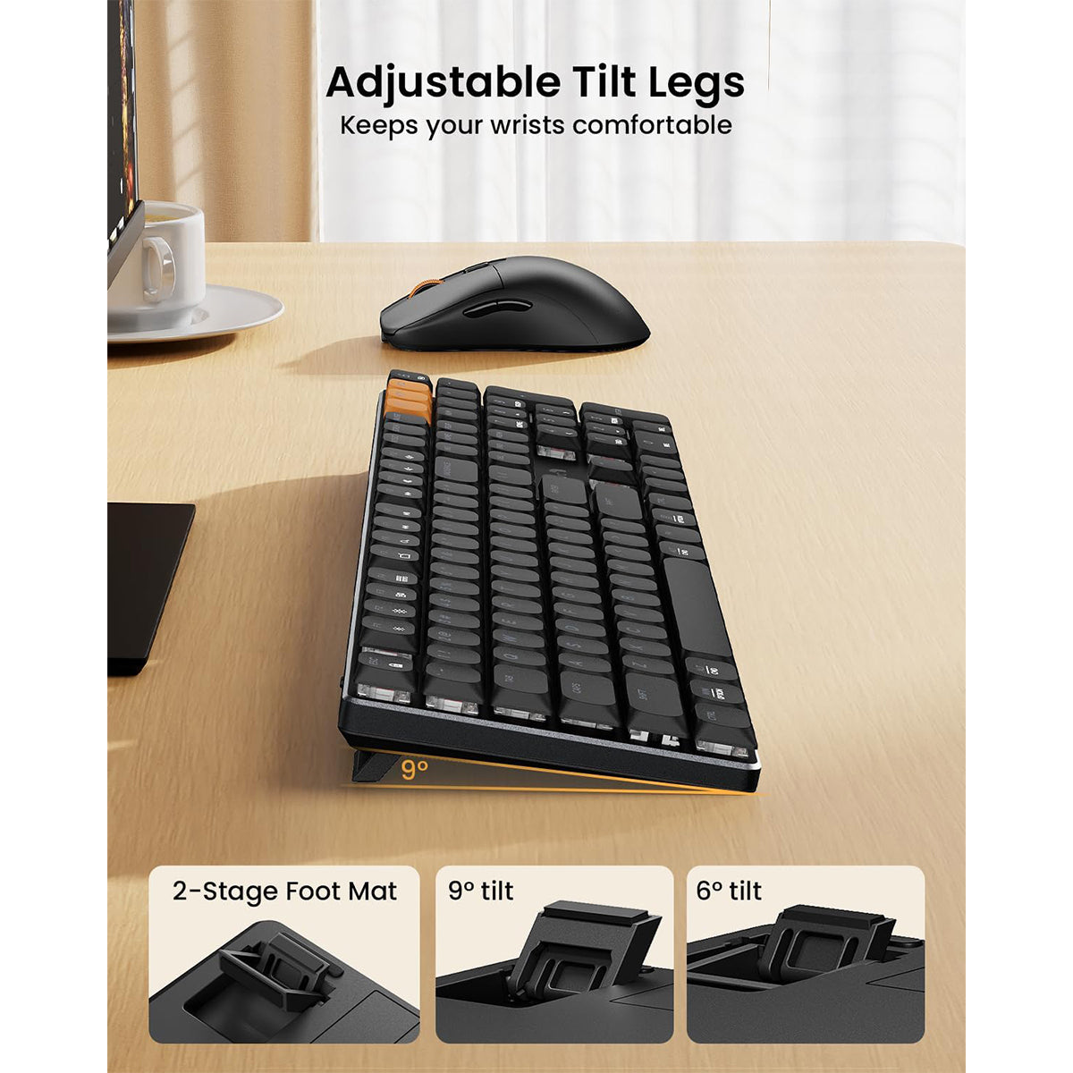 ProtoArc KM310 Mechanical Keyboard and Mouse Combo (Black) (CP016248)
