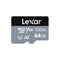 Lexar Professional 1066x 64GB microSDXC UHS-I 10 U3 V30 A2 160MB/s Read Memory Card SILVER Series (LMS1066064G-BNANG)