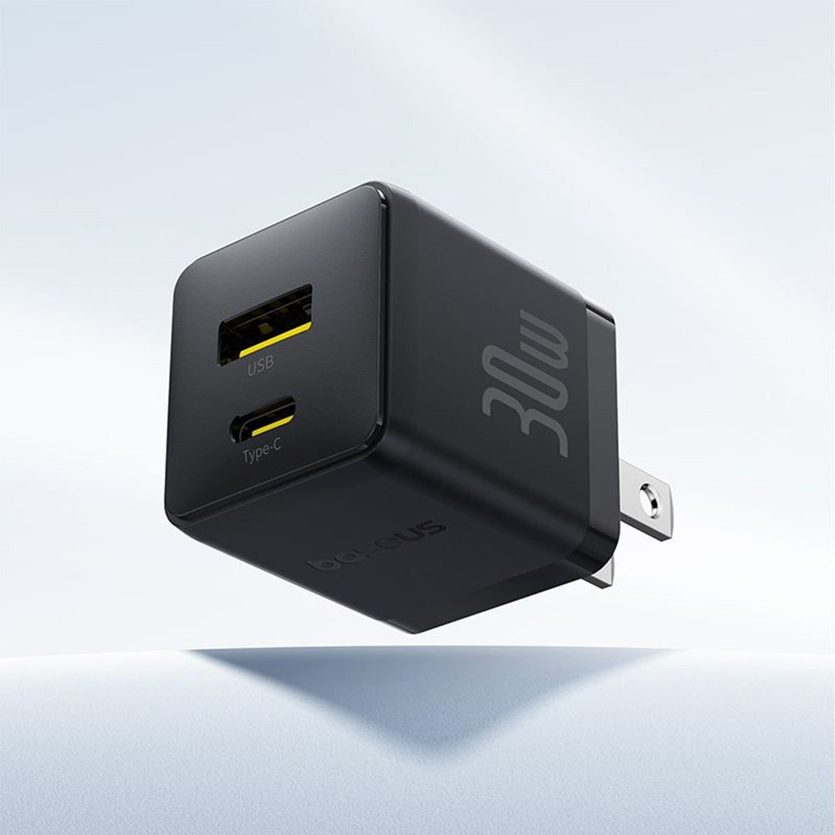 Baseus Palm Fast Charger C+U 30W (Cluster Black) (P1011160B113-00)