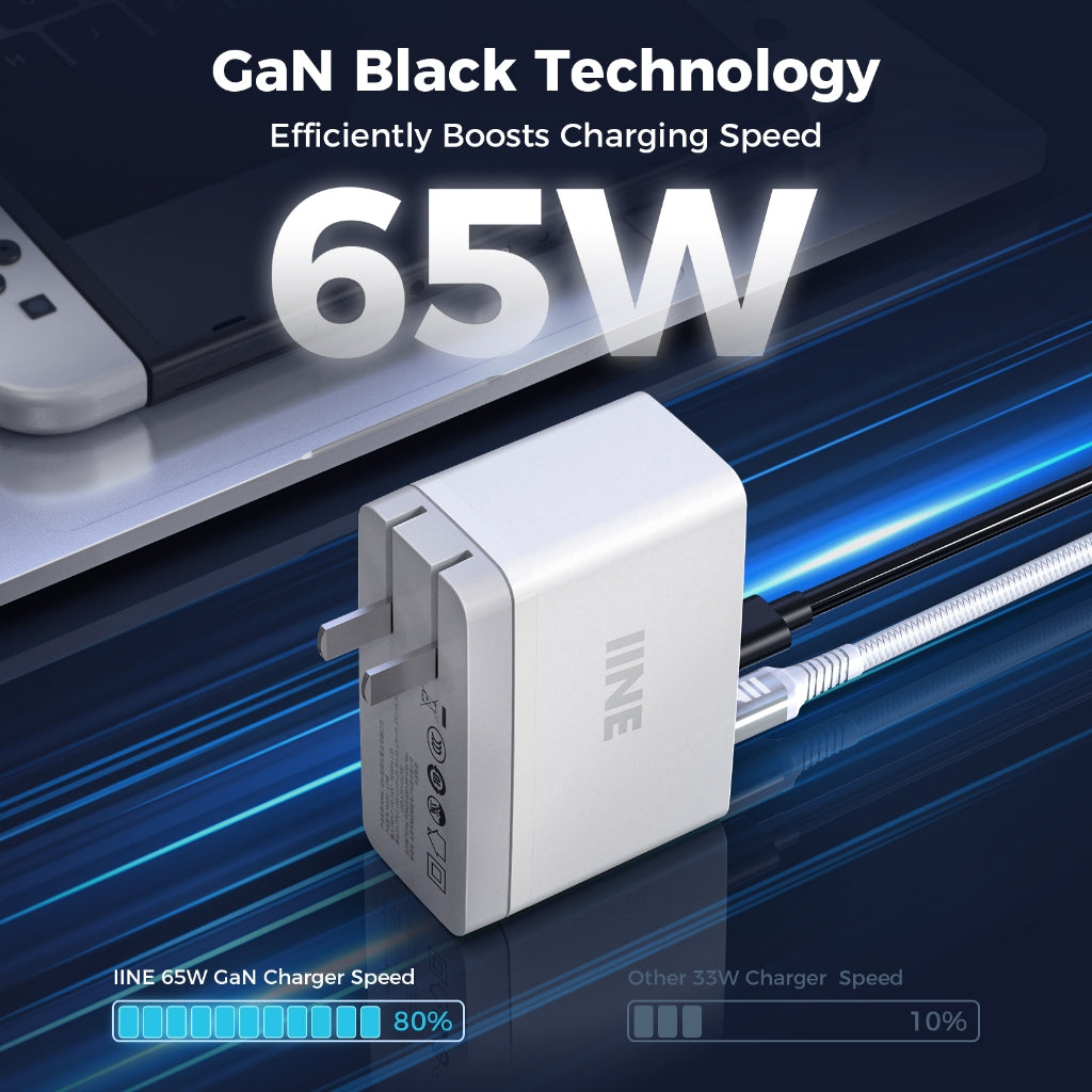 IINE 65W Charger Capture Card Video Adapter (White) (L948) | DataBlitz