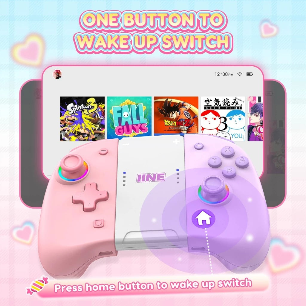 IINE Candy Pop Left & Right JoyPad for Switch (Macaron Pink/ Purple) (L996)