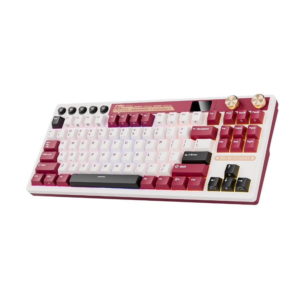 Royal Kludge RK M87 Tri-Mode RGB 88 Keys Hot-Swappable Mechanical Keyboard Famicom