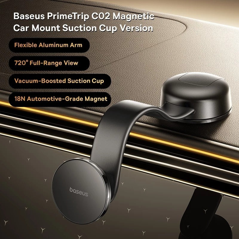 Baseus PrimeTrip C02 Magnetic Car Mount Suction Cup Version (Cosmic Black) (C0013100)