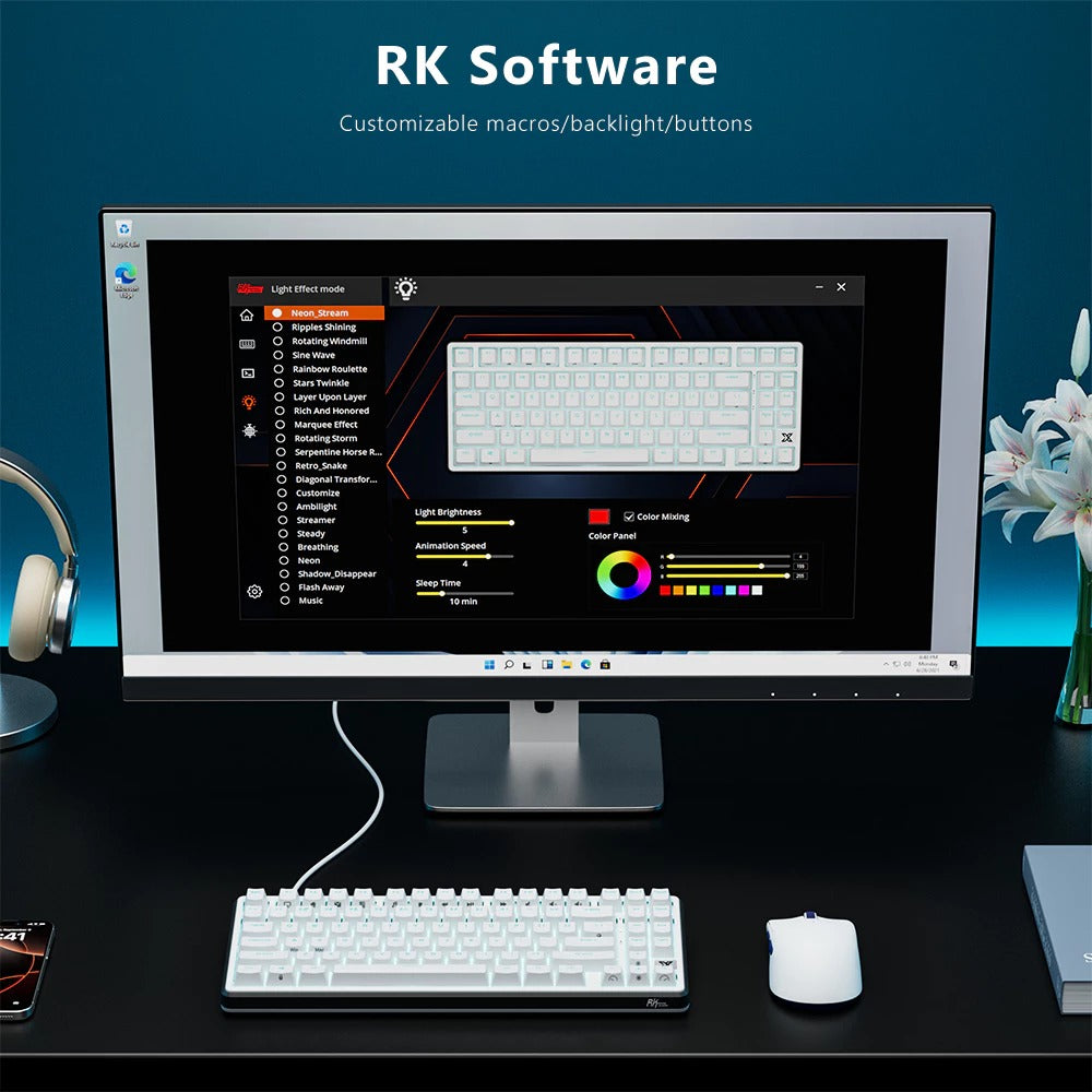 Royal Kludge RK X87 Single-Mode RGB Hot Swappable Mechanical Keyboard