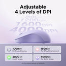 Ugreen Multi-Mode 4000DPI Wireless Mouse (Pink, Purple, Gray)