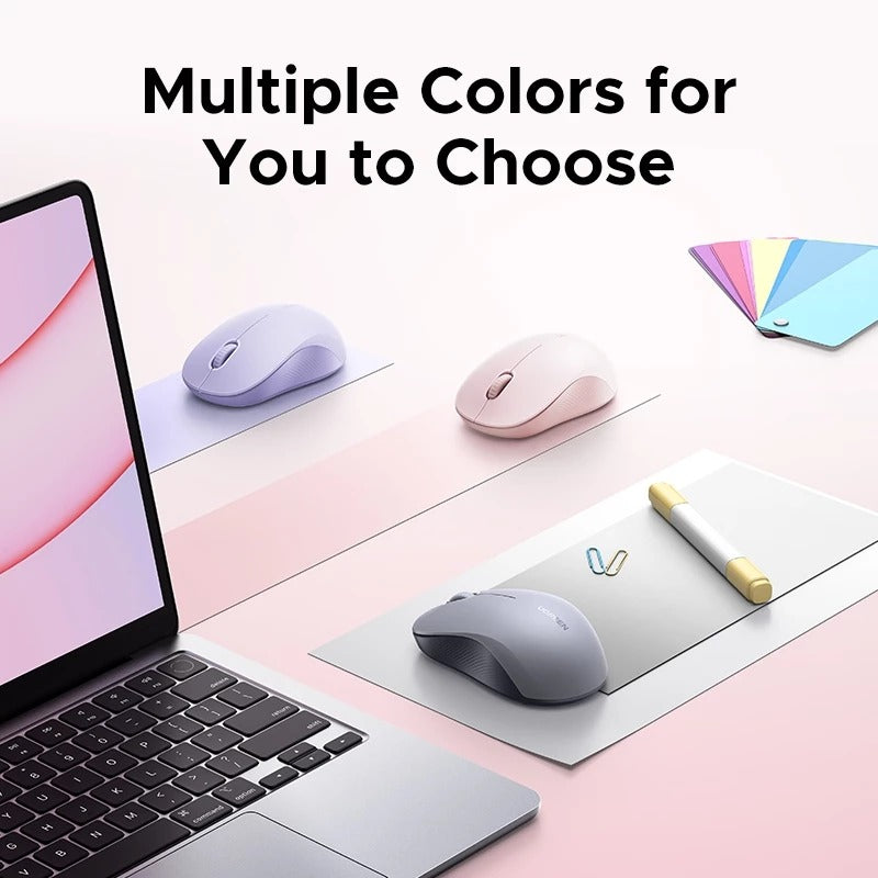 Ugreen Multi-Mode 4000DPI Wireless Mouse (Pink, Purple, Gray)