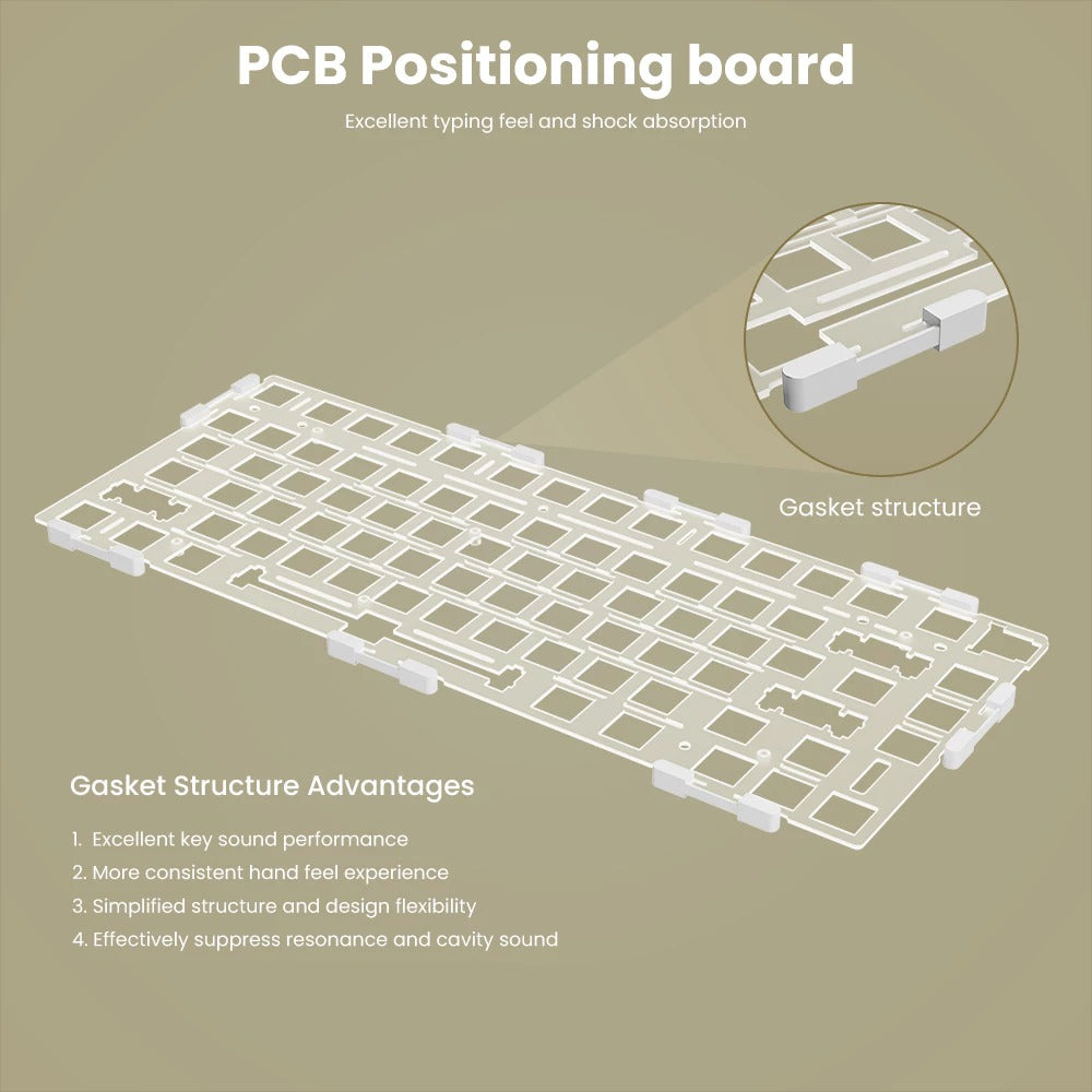 Royal Kludge RK-N99 Tri-Mode RGB 98 Keys Hot Swappable Mechanical Keyboard Phantom (Beige, Cream, Violet Switch)