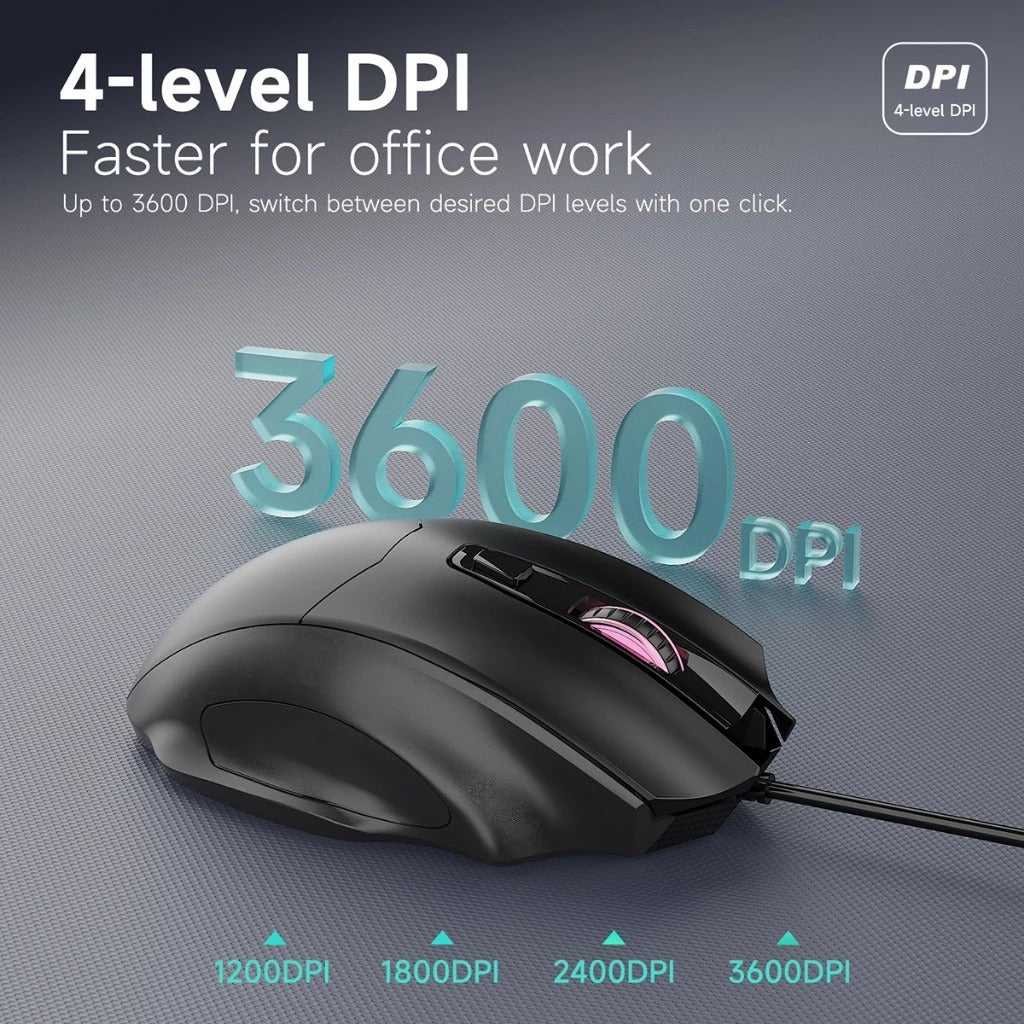 Ajazz NJ05 Wired Gaming Mouse (Black)