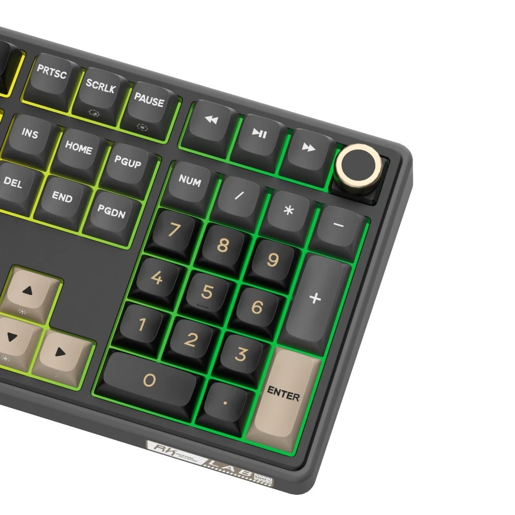 Royal Kludge R108 QMK Single-Mode RGB 107 Keys Mechanical Keyboard Phantom (Creamy Switch)
