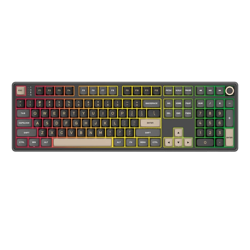 Royal Kludge R108 QMK Single-Mode RGB 107 Keys Mechanical Keyboard Phantom (Creamy Switch)