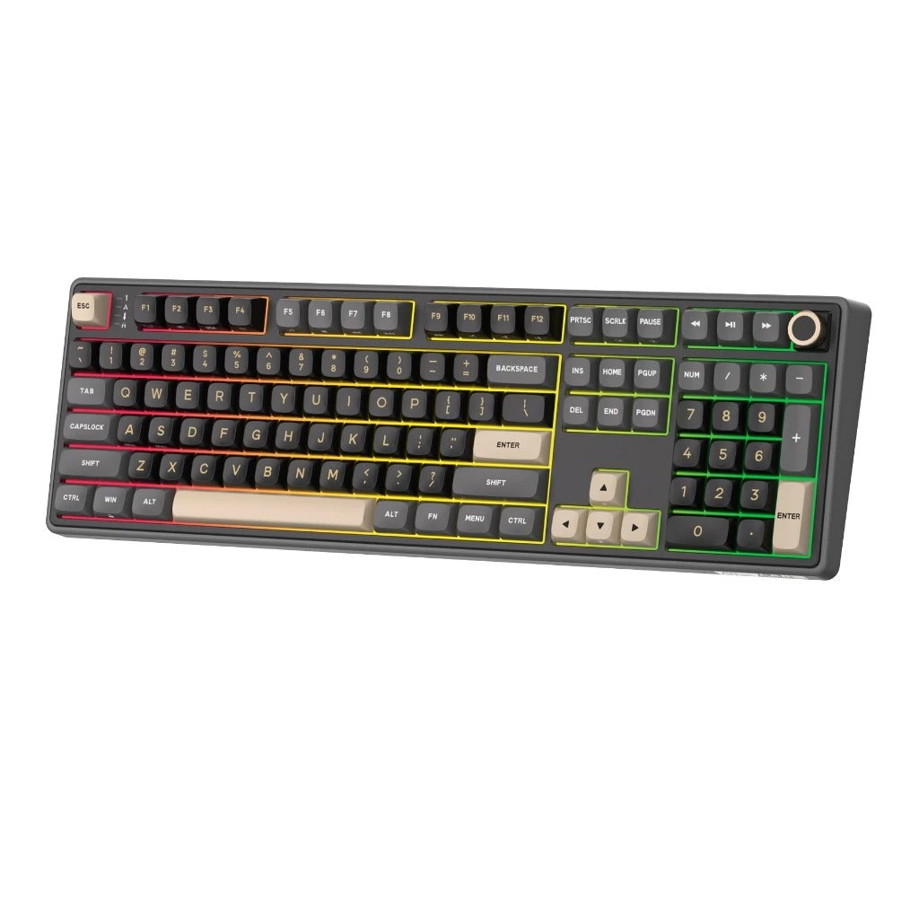 Royal Kludge R108 QMK Single-Mode RGB 107 Keys Mechanical Keyboard Phantom (Creamy Switch)