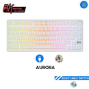 Royal Kludge RK-M75 Tri-Mode RGB 81 Keys Hot-Swappable Mechanical Keyboard Aurora (Creamy Switch)