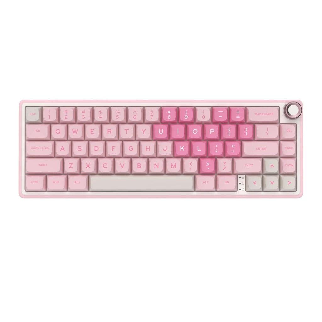 Royal Kludge R65 Single-Mode RGB 66 Keys Hot-Swappable Mechanical Keyboard Pink Melody (Cream Switch)