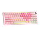 Royal Kludge R65 Single-Mode RGB 66 Keys Hot-Swappable Mechanical Keyboard Pink Melody (Cream Switch)