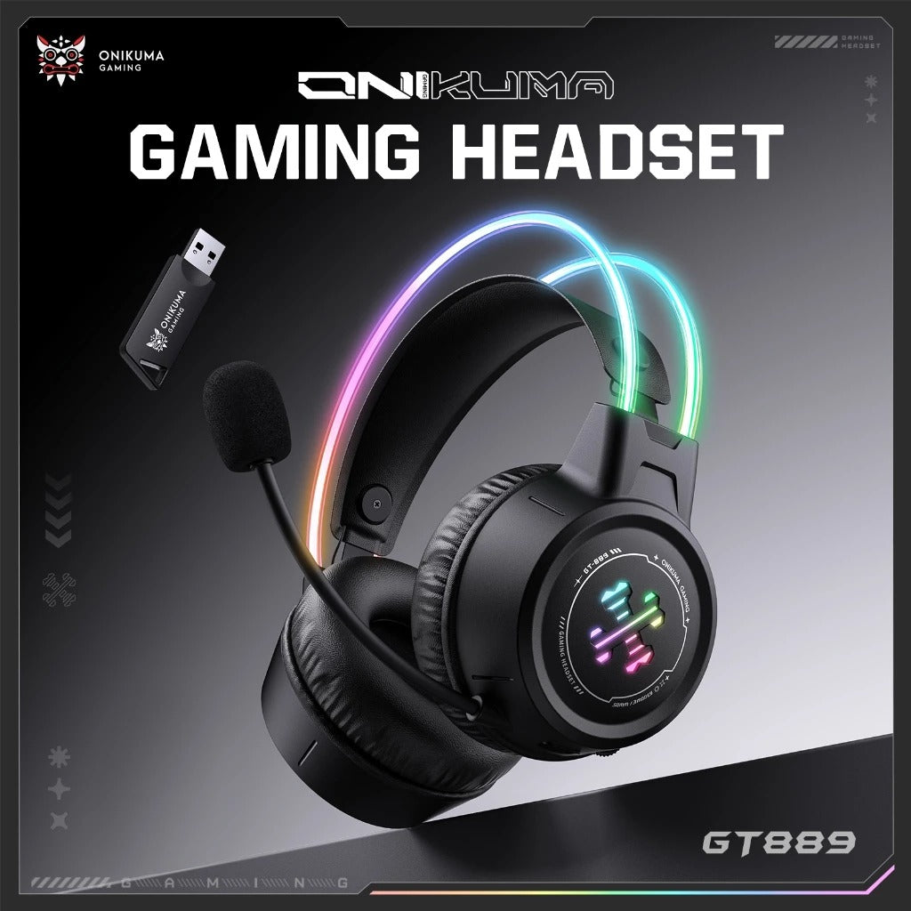 Onikuma GT889 Tri-Mode Gaming Headset (Black)