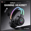 Onikuma GT889 Tri-Mode Gaming Headset (Black)